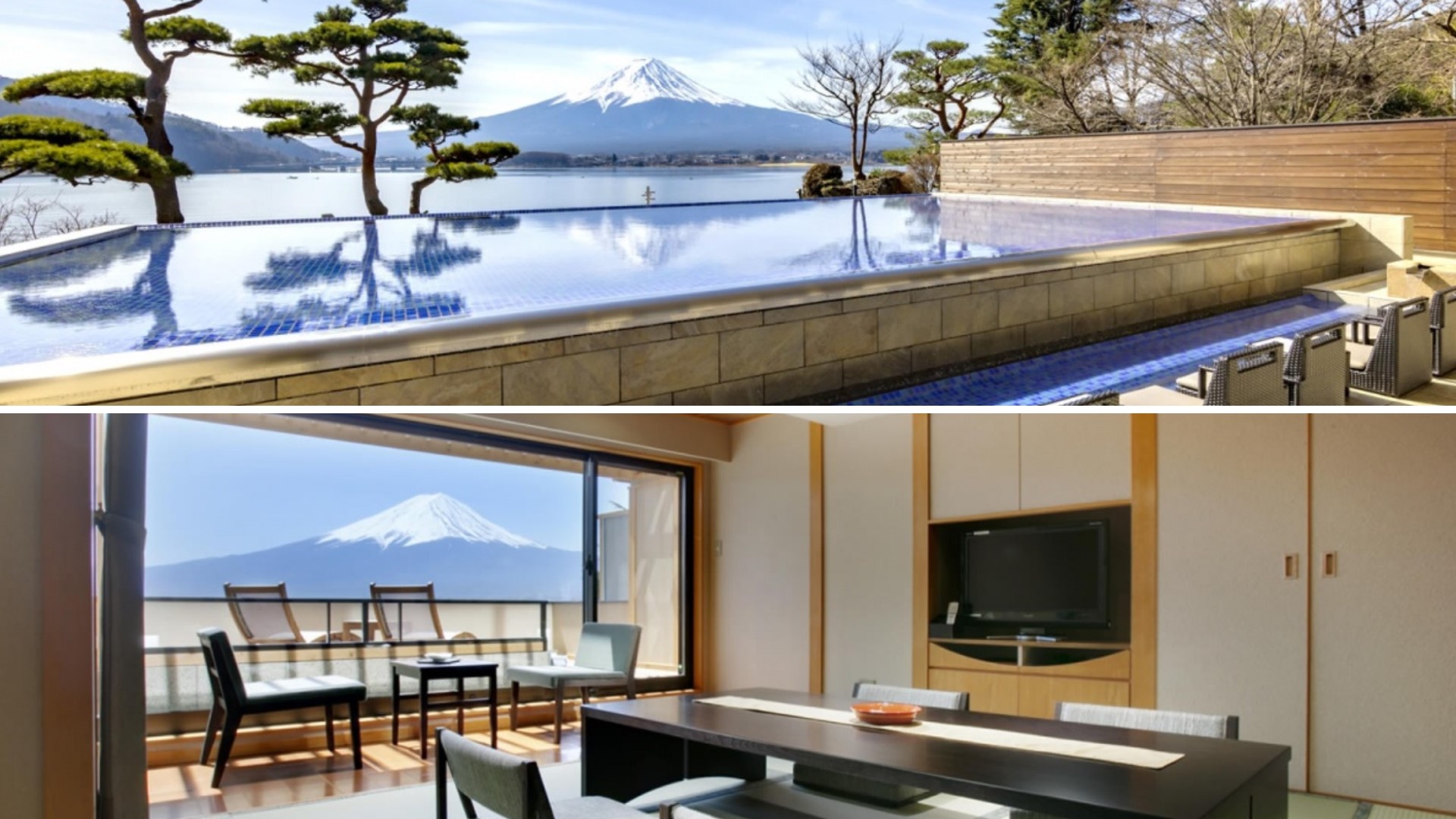 富士山、河口湖住宿推薦 #1 秀峰閣湖月