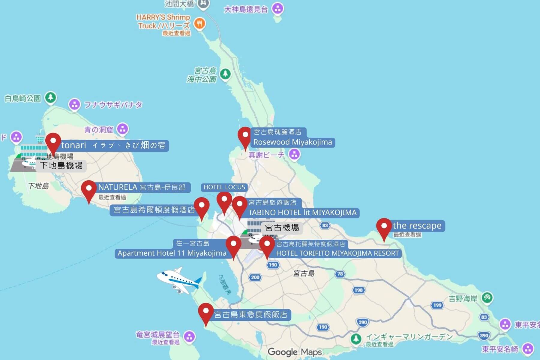 宮古島住宿精選地圖2026