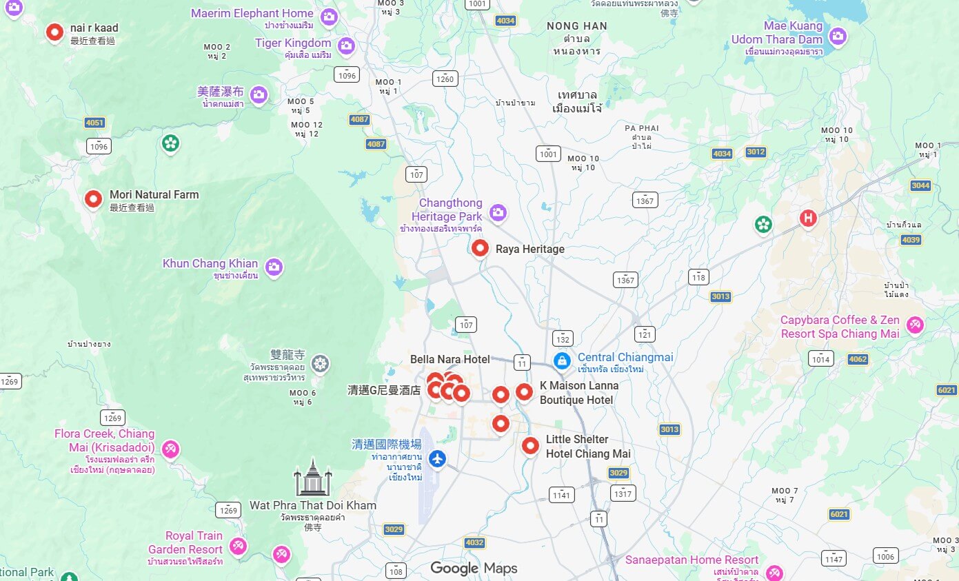 清邁住宿地圖一覽表02